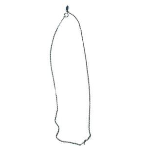 Vintage Whiting & Davis Silver Tone Embossed Rope Chain Necklace 24” Signed